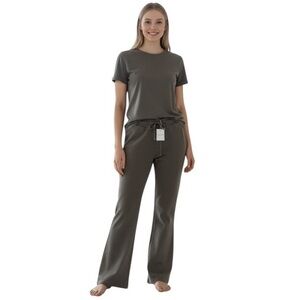 Majestic Filatures NWT 
French Terry Drawstring Waist Wide Leg Pants  Sz 4